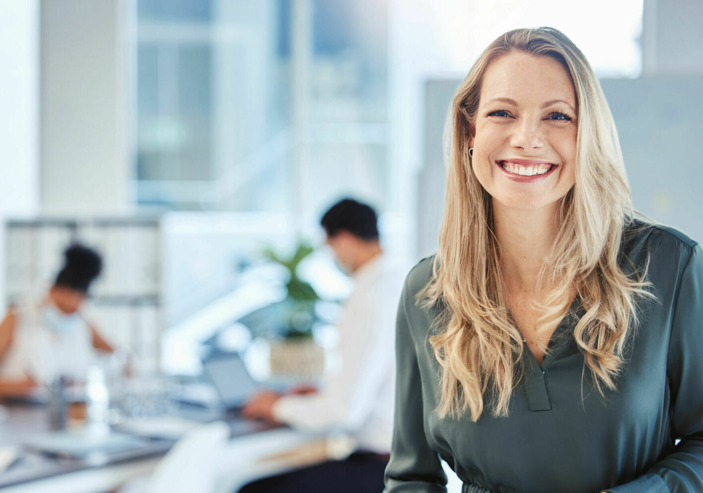 Female Leader Manager or CEO with a Smile Mission and Vision I