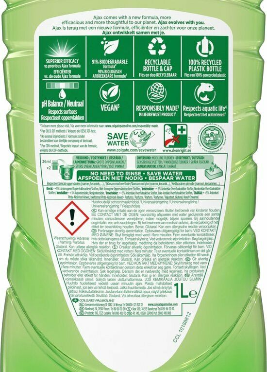 1 Etiket schoonmaakmiddel