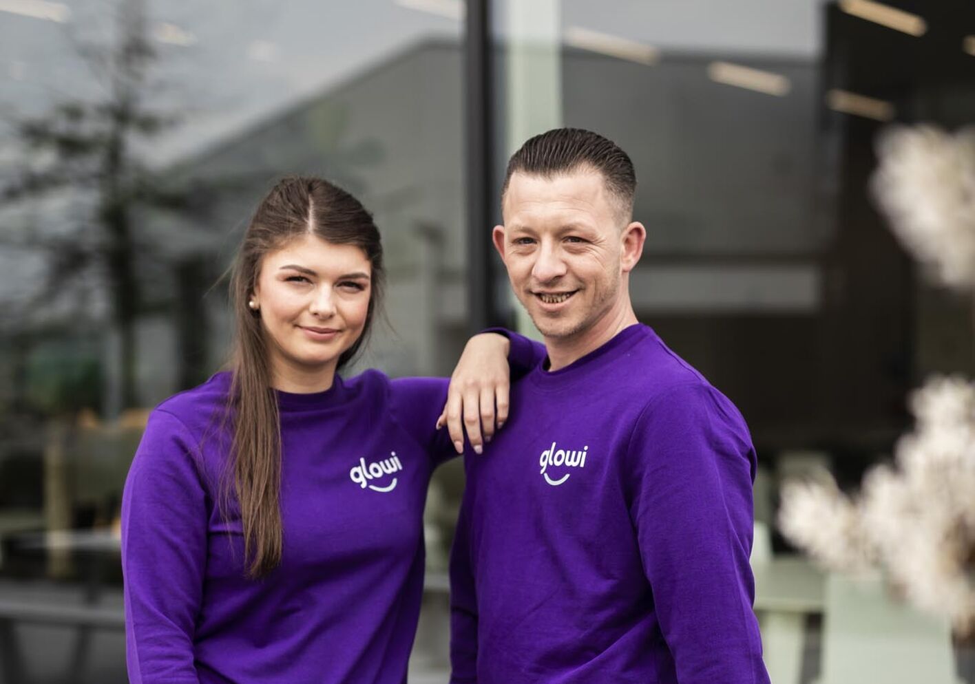 2 collegas die poseren zoom portrait