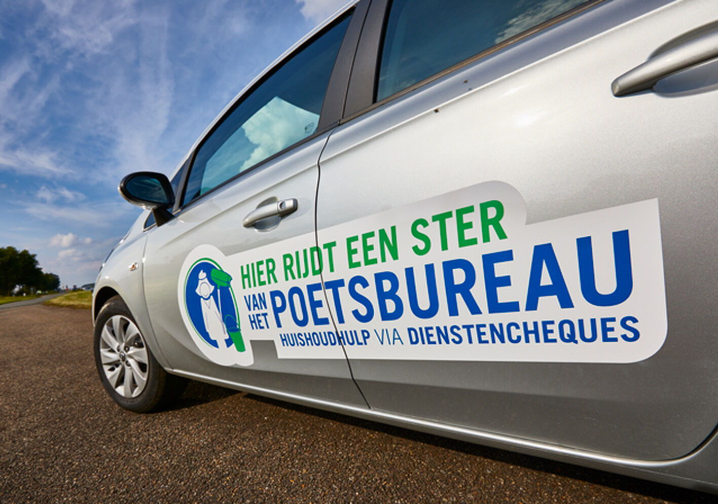 Sterrenwagen van het poetsbureau